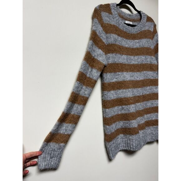 LOU & GREY Alpaca/Wool Blend Super Soft Oversized Striped Sweater, Sz S - Picture 3 of 6